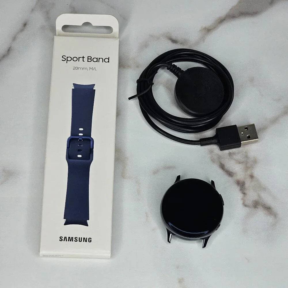 Samsung Galaxy Watch Active 2 SM-R835U 40mm Stainless Steel Case with Sport Band